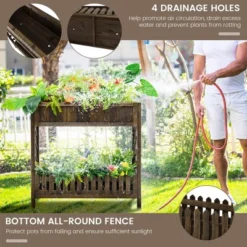 Costway 2-Tier Wood Raised Garden Bed Elevated Planter Box For Vegetable, Fruit, Herb 13 Costway 2-Tier Wood Raised Garden Bed Elevated Planter Box For Vegetable, Fruit, Herb -Garden Furniture Store GUEST 0081839a d7a2 468c aae0 a557870871bd