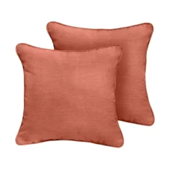 2pk Square Sunbrella Corded Indoor Outdoor Throw Pillows Coral -Garden Furniture Store GUEST 03aebaa7 d0ad 490e 8599 029de0c8be48