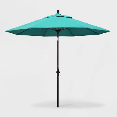 9' Aluminum Collar Tilt Crank Sunbrella Patio Umbrella - California Umbrella 6 9' Aluminum Collar Tilt Crank Sunbrella Patio Umbrella - California Umbrella - Image 6
