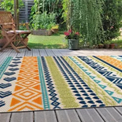 World Rug Gallery Ronda Contemporary Bohemian Indoor/Outdoor Area Rug -Garden Furniture Store GUEST 0471291a 037b 4423 84bf c78a639b7b6e