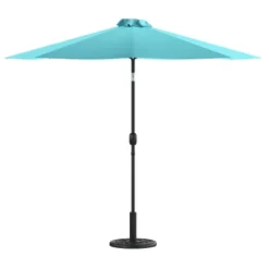 Emma And Oliver Bundled Set - 9 FT Round Umbrella & Universal Cement Waterproof Base -Garden Furniture Store GUEST 05872469 e440 4d64 afee 65fe4b0ce1bd