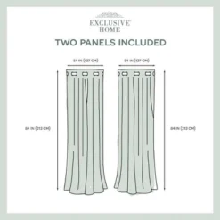 Set Of 2 Canvas Grommet Top Light Filtering Window Curtain Panels - Nicole Miller -Garden Furniture Store GUEST 06e2582e 18d2 49c2 8ce7 f8e46deddf78