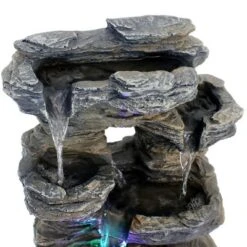 Sunnydaze Decor Sunnydaze Indoor Decorative Five Stream Rock Cavern Tabletop Water Fountain With Multi-Colored LED Lights - 13" -Garden Furniture Store GUEST 07bbe821 e7e2 4844 9219 847a30ddba25