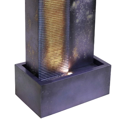Sunnydaze Decor Sunnydaze 32"H Electric Metal Cascading Tower Outdoor Water Fountain With LED Lights 6 Sunnydaze Decor Sunnydaze 32"H Electric Metal Cascading Tower Outdoor Water Fountain With LED Lights - Image 6