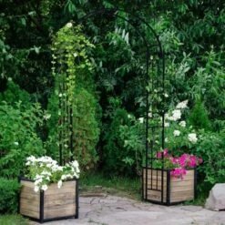 Costway Garden Arch Arbor Trellis Pergola 7.5 Ft Metal Archway For Climbing Plants Party -Garden Furniture Store GUEST 09483026 d1c5 4247 bcdd c709c4e71a13