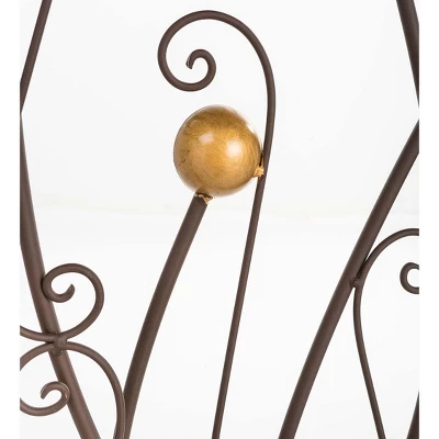 Wind & Weather Gold And Brown Abstract Metal Trellis 1 Wind & Weather Gold And Brown Abstract Metal Trellis