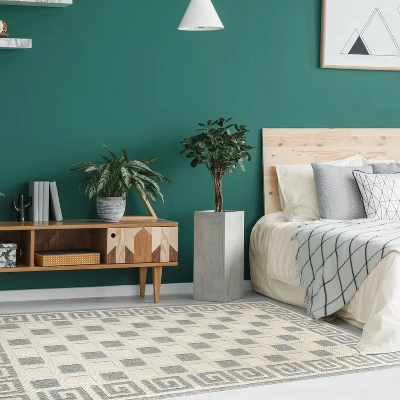 Traditional Geometric Infinity Border Indoor Outdoor Area Rug By Blue Nile Mills 8 Traditional Geometric Infinity Border Indoor Outdoor Area Rug By Blue Nile Mills - Image 8