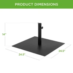 Best Choice Products 38.5lb Steel Umbrella Base, Square Patio Stand W/ Tightening Knob And Anchor Holes - Black 9 Best Choice Products 38.5lb Steel Umbrella Base, Square Patio Stand W/ Tightening Knob And Anchor Holes - Black -Garden Furniture Store GUEST 0d5f460b ef40 4bf3 921c 087b49723695