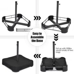 Costway 15Ft Patio Double-Sided Solar LED Market Umbrella Crank Base BeigeTanOrangeBurgundy -Garden Furniture Store GUEST 0fc303ee 2bb4 48db b910 42980190816d