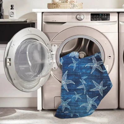 Caspian Washable Outdoor Rug Blue/Light Blue - Linon 7 Caspian Washable Outdoor Rug Blue/Light Blue - Linon - Image 7