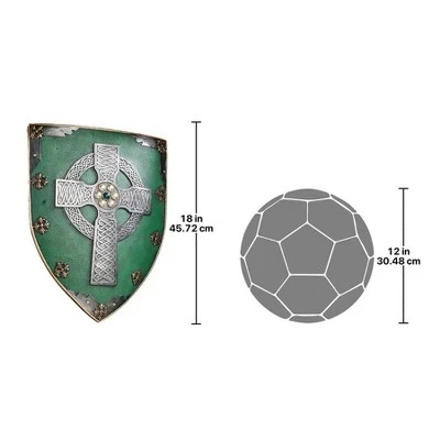 Design Toscano Celtic Warriors Sculptural Wall Shield: Set Of Two 2 Design Toscano Celtic Warriors Sculptural Wall Shield: Set Of Two - Image 2