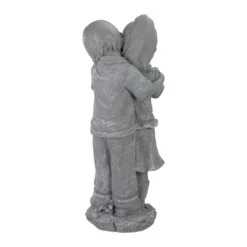 Northlight 19.5" Gray Boy Hugging Girl Outdoor Garden Statue -Garden Furniture Store GUEST 12ab3e27 a3e0 47d2 9980 1b58226a6db6