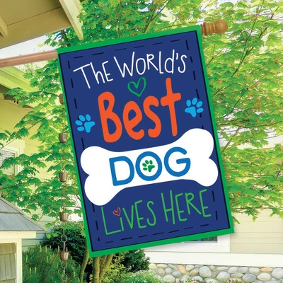 World's Best Dog Double-Sided House Flag Bone Paw 28" X 40" Briarwood Lane 2 World's Best Dog Double-Sided House Flag Bone Paw 28" X 40" Briarwood Lane - Image 2