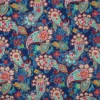 2pk Paisley Party Wrought Iron Outdoor Seat Cushions Blue - Pillow Perfect