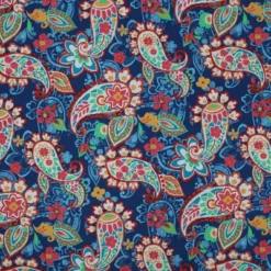 2pk Paisley Party Wicker Outdoor Seat Cushions Blue - Pillow Perfect