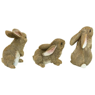 Design Toscano The Bunny Den, Garden Rabbit Statue: Set Of Six 2 Design Toscano The Bunny Den, Garden Rabbit Statue: Set Of Six - Image 2