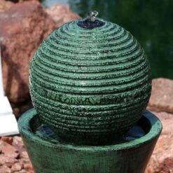 Sunnydaze Decor Sunnydaze Outdoor Polyresin Desert Spring Solar Powered Water Fountain With Battery Backup, Submersible Pump, And Panel - 30" -Garden Furniture Store GUEST 14311a15 6590 48d5 88bf 799ea17ff95b
