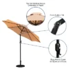Emma And Oliver Bundled Set - 9 FT Round Umbrella & Universal Cement Waterproof Base