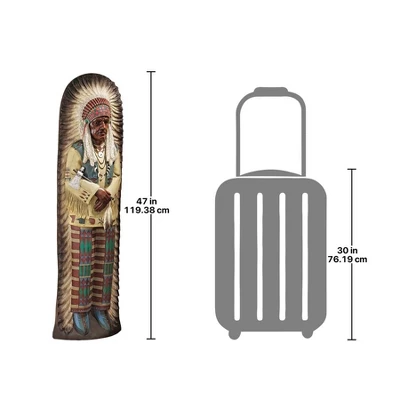 Design Toscano Chief Lone Raven Replica Turn-of-the-Century Advertising Wall Sculpture 2 Design Toscano Chief Lone Raven Replica Turn-of-the-Century Advertising Wall Sculpture - Image 2