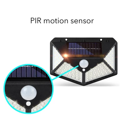 Dartwood Outdoor Solar Lights With Motion Sensor - 100 LED 450 Lumens Bright Weatherproof Wall Spotlight For Gardens Porches Walkways Patio (4-8 Pack) 3 Dartwood Outdoor Solar Lights With Motion Sensor - 100 LED 450 Lumens Bright Weatherproof Wall Spotlight For Gardens Porches Walkways Patio (4-8 Pack) - Image 3