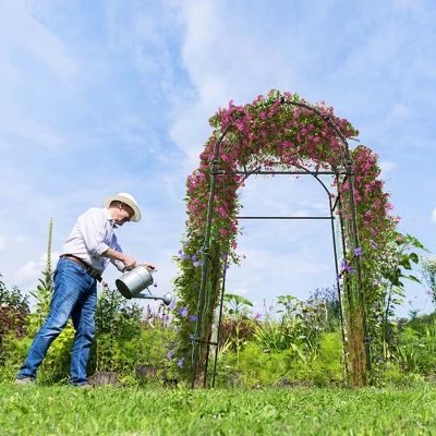 Costway 7.5FT Garden Arch Trellis Outdoor Plant Support Archway For Climbing Vine Flower 2 Costway 7.5FT Garden Arch Trellis Outdoor Plant Support Archway For Climbing Vine Flower - Image 2