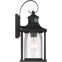 John Timberland Adaes Mission Outdoor Wall Light Fixture Textured Black Motion Sensor 14 1/4" Clear Glass For Post Exterior Barn Deck House Porch Yard 10 John Timberland Adaes Mission Outdoor Wall Light Fixture Textured Black Motion Sensor 14 1/4" Clear Glass For Post Exterior Barn Deck House Porch Yard -Garden Furniture Store GUEST 1ae2f0ed 7141 496f a3cd cac163575fed