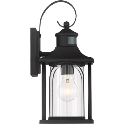 John Timberland Adaes Mission Outdoor Wall Light Fixture Textured Black Motion Sensor 14 1/4" Clear Glass For Post Exterior Barn Deck House Porch Yard 5 John Timberland Adaes Mission Outdoor Wall Light Fixture Textured Black Motion Sensor 14 1/4" Clear Glass For Post Exterior Barn Deck House Porch Yard - Image 5