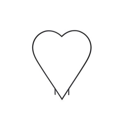 64" Tall Iron Heart Garden Trellis Black Powder Coat Finish - Achla Designs 1 64" Tall Iron Heart Garden Trellis Black Powder Coat Finish - Achla Designs