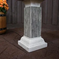 Sunnydaze Decor Sunnydaze 26"H Electric Resin 2-Tier Outdoor Square Bird Bath Water Fountain With LED Lights 11 Sunnydaze Decor Sunnydaze 26"H Electric Resin 2-Tier Outdoor Square Bird Bath Water Fountain With LED Lights -Garden Furniture Store GUEST 1dd29e5f 17b7 4e27 9753 62973644122c