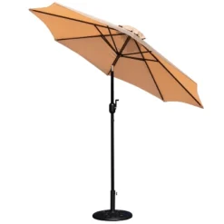 Emma And Oliver Bundled Set - 9 FT Round Umbrella & Universal Cement Waterproof Base -Garden Furniture Store GUEST 1dde0926 de04 49da a3b0 0b22cf8c0e24