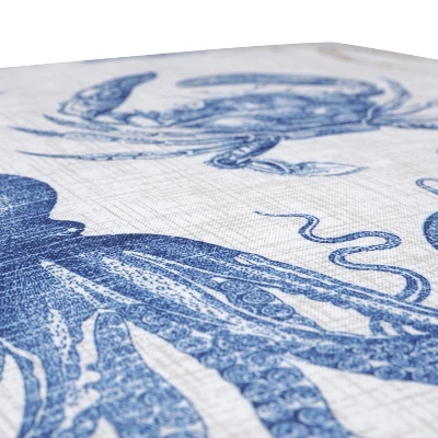 Outdoor Square Edge Seat Cushion - Sealife - Pillow Perfect 2 Outdoor Square Edge Seat Cushion - Sealife - Pillow Perfect - Image 2