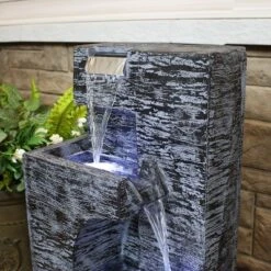 Sunnydaze Decor Sunnydaze 32"H Electric Polyresin Cascading Tower Tiered Outdoor Water Fountain With LED Lights 18 Sunnydaze Decor Sunnydaze 32"H Electric Polyresin Cascading Tower Tiered Outdoor Water Fountain With LED Lights -Garden Furniture Store GUEST 1e48efa3 4675 4c96 b8a2 9b510068a1e4