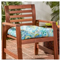 Baltic Paisley Outdoor Seat Cushion - Kensington Garden