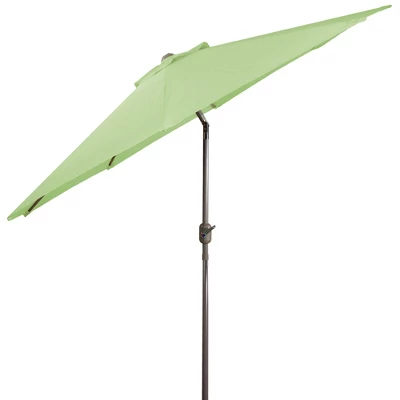 Northlight 9ft Outdoor Patio Market Umbrella With Hand Crank And Tilt, Sage Green 4 Northlight 9ft Outdoor Patio Market Umbrella With Hand Crank And Tilt, Sage Green - Image 4