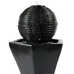 Sunnydaze Decor Sunnydaze Outdoor Polyresin Solar Powered Pedestal And Ball Modern Water Fountain With LED Lights - 31" 9 Sunnydaze Decor Sunnydaze Outdoor Polyresin Solar Powered Pedestal And Ball Modern Water Fountain With LED Lights - 31" -Garden Furniture Store GUEST 2379be77 3c37 45fb 8696 814850dc2cf8