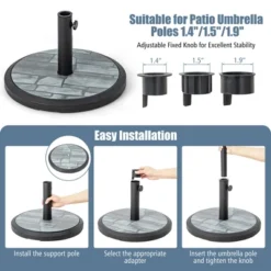 Costway 19'' Patio 35 LBS Round Umbrella Base Stand Holder 1.4''-1.9'' Market Table Outdoor 15 Costway 19'' Patio 35 LBS Round Umbrella Base Stand Holder 1.4''-1.9'' Market Table Outdoor -Garden Furniture Store GUEST 23ef0602 6d83 4535 8a3e 6dbd59299dda