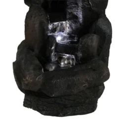 Sunnydaze Decor Sunnydaze Outdoor Solar Powered Rock Falls Water Fountain With Battery Backup, Submersible Pump, And LED Lights - 22" -Garden Furniture Store GUEST 2470745f 6e69 46f9 b3e7 afd0f5986530