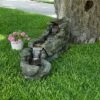 20" Rocky River Rapids Stone Resin Fountain With LED Lights Gray - Alpine Corporation