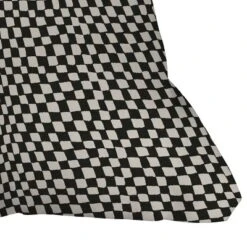 Iveta Abolina Lazy Checker Outdoor Throw Pillow Coal Black - Deny Designs