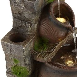 John Timberland Four Pot Rustic Cascading Outdoor Floor Water Fountain With LED Light 39 1/4" For Yard Garden Patio Deck Porch House Exterior 10 John Timberland Four Pot Rustic Cascading Outdoor Floor Water Fountain With LED Light 39 1/4" For Yard Garden Patio Deck Porch House Exterior -Garden Furniture Store GUEST 28a8e595 d475 44ce 8ae1 ebbe5dd3fbde