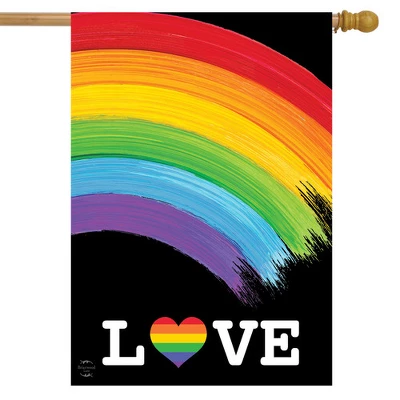Rainbow Love House Flag Pride 28" X 40" Briarwood Lane 1 Rainbow Love House Flag Pride 28" X 40" Briarwood Lane