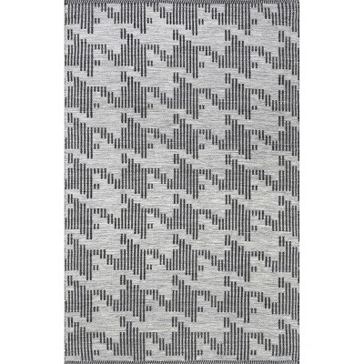 NuLOOM Resi Geometric Striped Indoor/Outdoor Patio Area Rug 9 NuLOOM Resi Geometric Striped Indoor/Outdoor Patio Area Rug - Image 9