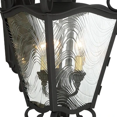 Minka Lavery Vintage Outdoor Wall Light Fixture Coal 3-Light 32 1/4" Clear Textured Glass For Post Exterior Barn Porch Yard Patio 1 Minka Lavery Vintage Outdoor Wall Light Fixture Coal 3-Light 32 1/4" Clear Textured Glass For Post Exterior Barn Porch Yard Patio