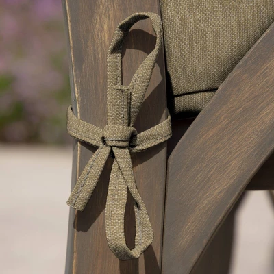 Arden Selections Hamilton Texture Outdoor Seat Cushion Tan 4 Arden Selections Hamilton Texture Outdoor Seat Cushion Tan - Image 4