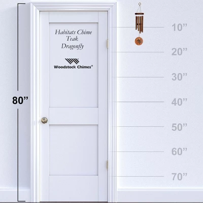Woodstock Wind Chimes Signature Collection, Woodstock Habitats Chime, Teak 17'' Dragonfly Wind Chime HCTD 3 Woodstock Wind Chimes Signature Collection, Woodstock Habitats Chime, Teak 17'' Dragonfly Wind Chime HCTD - Image 3