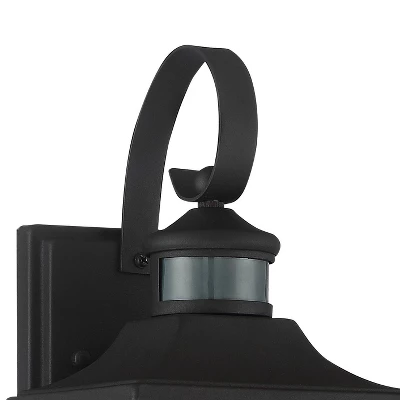 John Timberland Adaes Mission Outdoor Wall Light Fixture Textured Black Motion Sensor 14 1/4" Clear Glass For Post Exterior Barn Deck House Porch Yard 2 John Timberland Adaes Mission Outdoor Wall Light Fixture Textured Black Motion Sensor 14 1/4" Clear Glass For Post Exterior Barn Deck House Porch Yard - Image 2