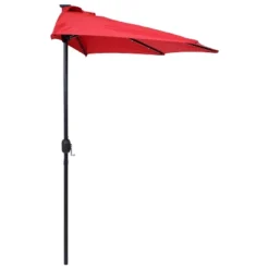 Sunnydaze Decor Sunnydaze Solar Outdoor Half Patio Umbrella With LED Lights And Crank - 9' 22 Sunnydaze Decor Sunnydaze Solar Outdoor Half Patio Umbrella With LED Lights And Crank - 9' -Garden Furniture Store GUEST 3096b487 acc8 4023 8d09 87ecbc69d077