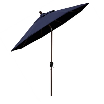 9' X 9' Aluminum Push Tilt Patio Umbrella Navy - California Umbrella 2 9' X 9' Aluminum Push Tilt Patio Umbrella Navy - California Umbrella - Image 2