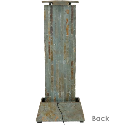 Sunnydaze Decor Sunnydaze 49"H Electric Natural Slate Tower Column Indoor/Outdoor Water Fountain With LED Light 5 Sunnydaze Decor Sunnydaze 49"H Electric Natural Slate Tower Column Indoor/Outdoor Water Fountain With LED Light - Image 5