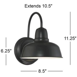 John Timberland Urban Barn Rustic Industrial Farmhouse Outdoor Wall Light Fixture Black Gooseneck Arm 11 1/4" For Post Exterior Barn Deck House Porch 11 John Timberland Urban Barn Rustic Industrial Farmhouse Outdoor Wall Light Fixture Black Gooseneck Arm 11 1/4" For Post Exterior Barn Deck House Porch -Garden Furniture Store GUEST 31edfe0d 30ba 4b63 99d1 ee2ba69c265b